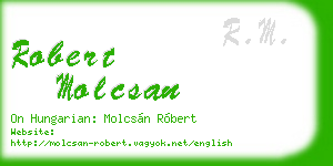 robert molcsan business card