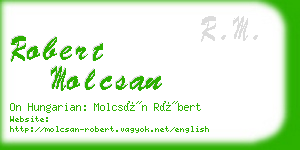 robert molcsan business card